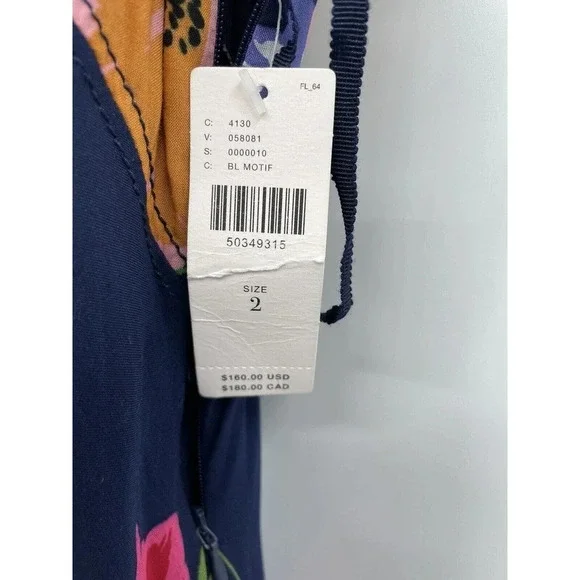 Anthropologie Maeve Vivienne blue Maxi Dress Size 2 Floral Smocked Back - Picture 12 of 12